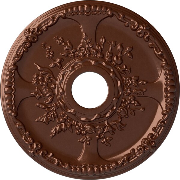 Ekena Millwork Antioch Ceiling Medallion (Fits Canopies up to 3 1/2"), 18"OD x 3 1/2"ID x 1 3/8"P, Copper Penny CM18SECPS - main